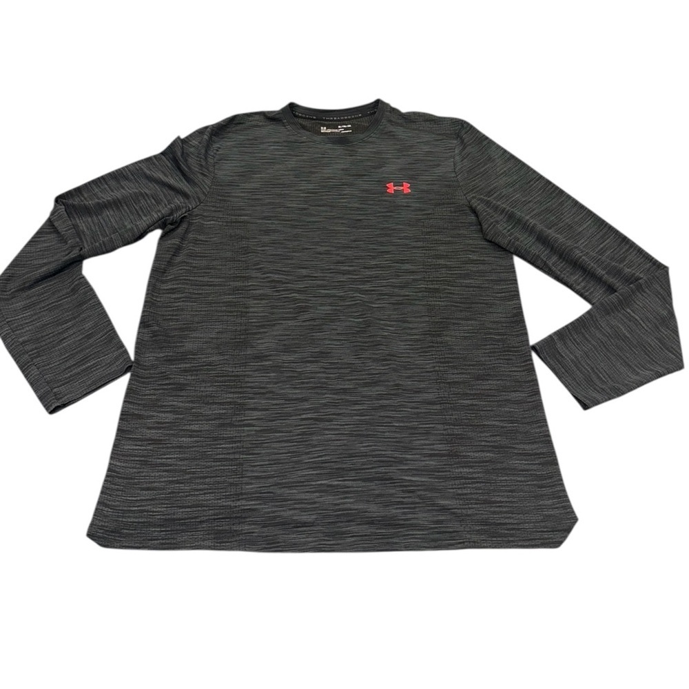 Under Armour Gray Threadborne Fitted Heatgear long sleeve Shirt Men’s Size XL